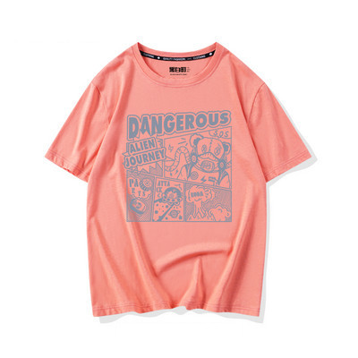 Γυναικείο φαρδύ μπλουζάκι με απλικέ και 3/4 μανίκια