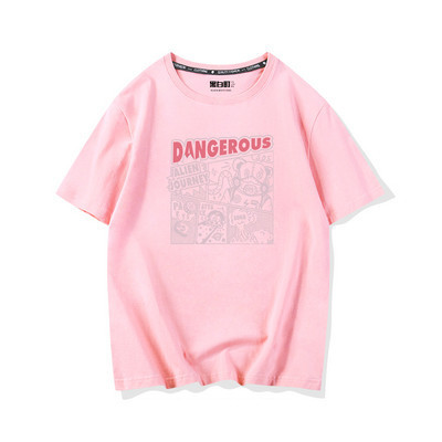 Γυναικείο φαρδύ μπλουζάκι με απλικέ και 3/4 μανίκια