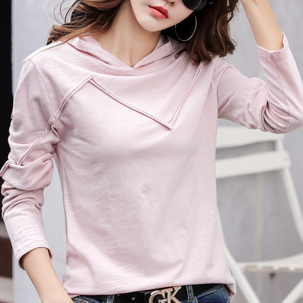 Ležerna ženska bluza sa kapuljačom i dugim rukavima - više boja