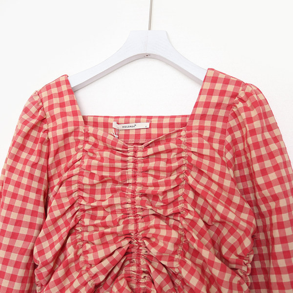 Novi model ženske bluze, tipa košulja sa voluminoznim rukavima i vezama