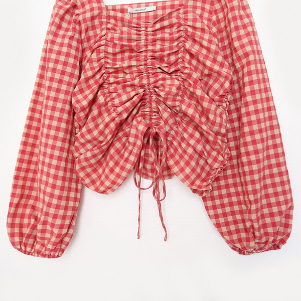 Novi model ženske bluze, tipa košulja sa voluminoznim rukavima i vezama