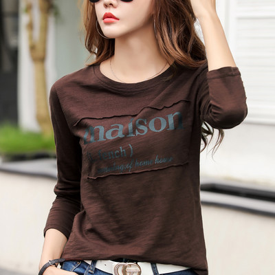 Ženska bluza s okruglim izrezom i dugim rukavima pogodna za proljeće i jesen