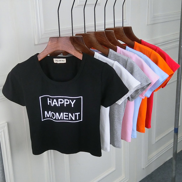 Kratka pripijena bluza s natpisima