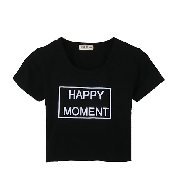 Kratka pripijena bluza s natpisima