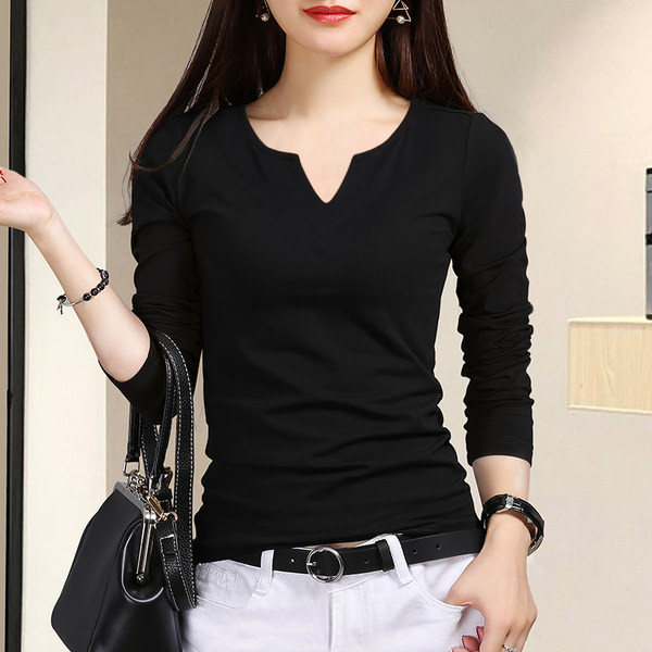 Trijų spalvų moteriška laisvalaikio palaidinė su špico iškirpte