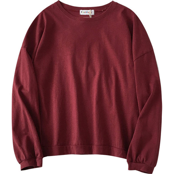 Jednobojni model ženske bluze dugih rukava