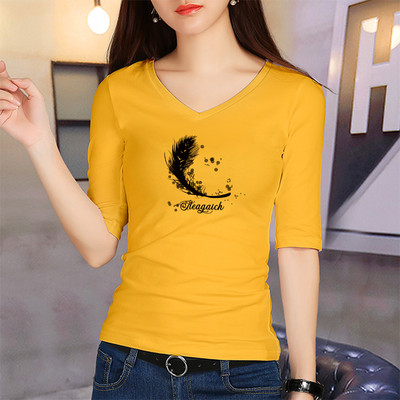 Ženska bluza sa špic izrezom i aplikacijom - više boja