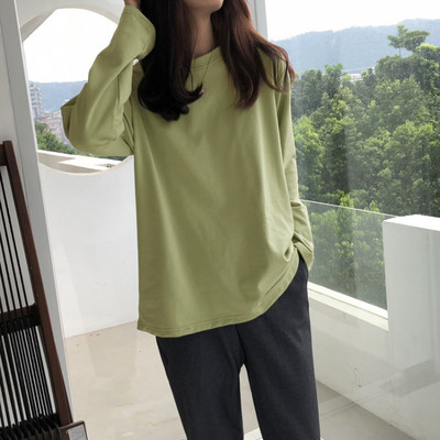 Γυναικεία απλή μπλούζα με οβάλ λαιμόκοψη σε διάφορα χρώματα