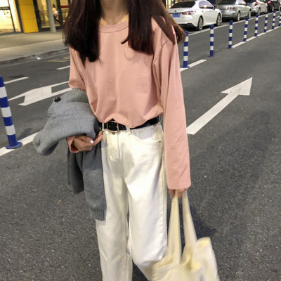 Γυναικεία απλή μπλούζα με οβάλ λαιμόκοψη σε διάφορα χρώματα