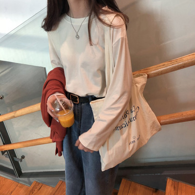 Γυναικεία απλή μπλούζα με οβάλ λαιμόκοψη σε διάφορα χρώματα