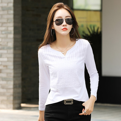 Moderna ženska bluza sa špic izrezom i dugim rukavima u više boja