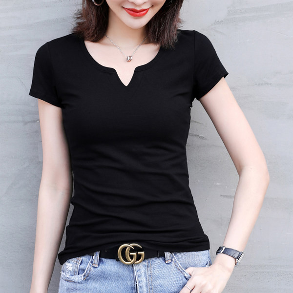 Ženska casual majica kratkih rukava u crno-bijeloj boji