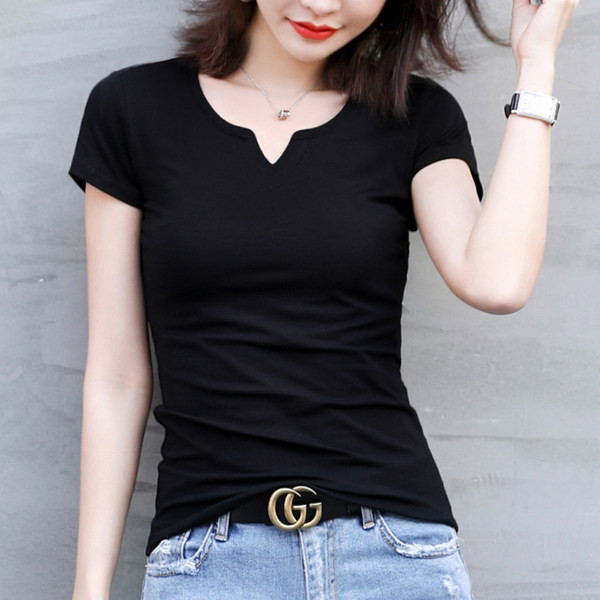 Ženska casual majica kratkih rukava u crno-bijeloj boji