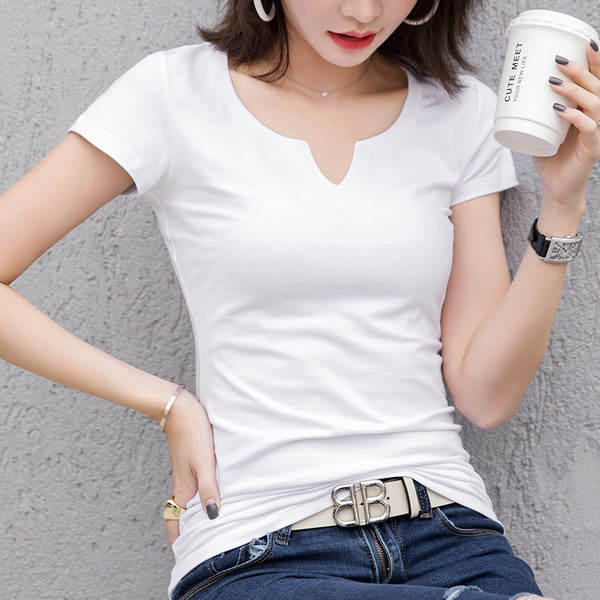 Ženska casual majica kratkih rukava u crno-bijeloj boji