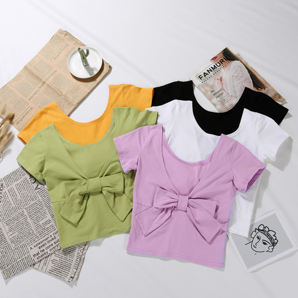 Ženska kratka bluza sa trakom na leđima