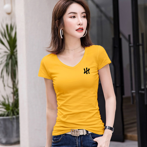 Ženska ležerna majica s vezom i špic izrezom