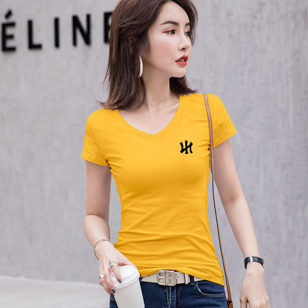 Ženska ležerna majica s vezom i špic izrezom