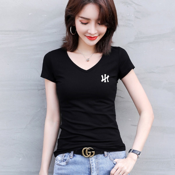 Ženska ležerna majica s vezom i špic izrezom