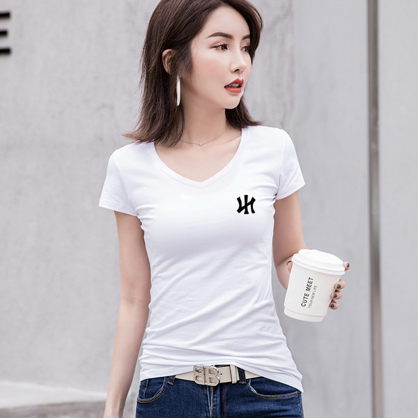 Ženska ležerna majica s vezom i špic izrezom