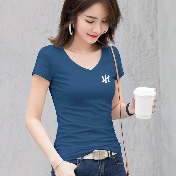 Ženska ležerna majica s vezom i špic izrezom