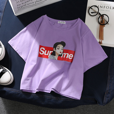 Casual μπλουζάκι με απλικέ χρώμα