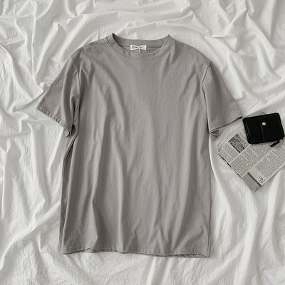 Γυναικείο μπλουζάκι ενός χρώματος με στρογγυλή λαιμόκοψη