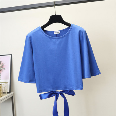 Μοντέρνα μπλούζα με γυμνή πλάτη και κορδόνια