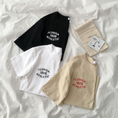 Γυναικείο casual μπλουζάκι με επιγραφή και στρογγυλή λαιμόκοψη