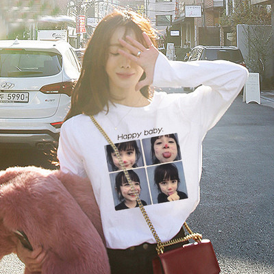 Ženska bluza s dugim rukavima i okruglim izrezom