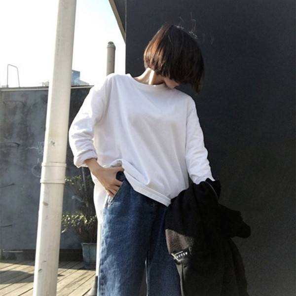 Ženska bluza s dugim rukavima i okruglim izrezom