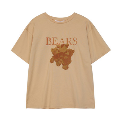 Široki model ženske majice kratkih rukava s printom