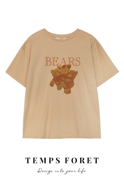 Široki model ženske majice kratkih rukava s printom