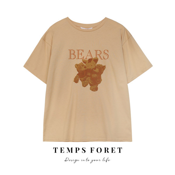 Široki model ženske majice kratkih rukava s printom