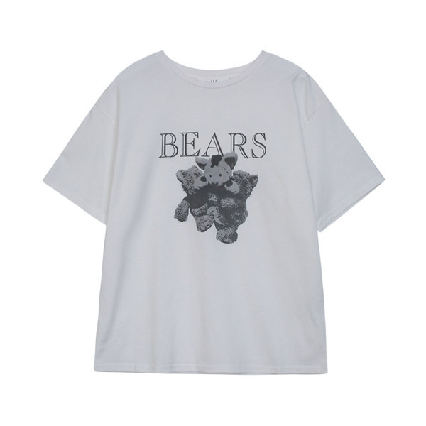 Široki model ženske majice kratkih rukava s printom