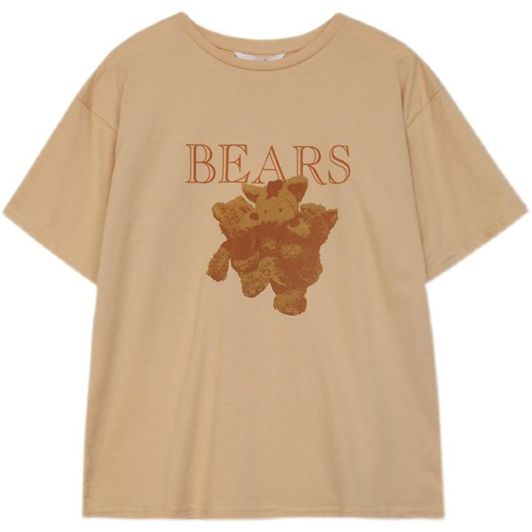 Široki model ženske majice kratkih rukava s printom