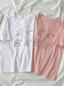 Ležerna ženska majica s aplikacijom i okruglim izrezom