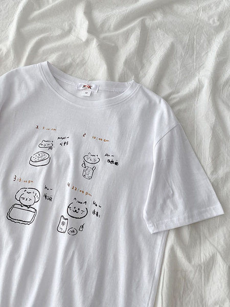 Ležerna ženska majica s aplikacijom i okruglim izrezom