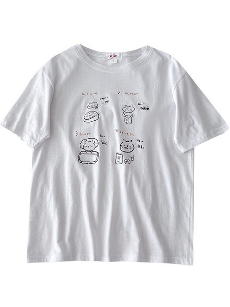 Ležerna ženska majica s aplikacijom i okruglim izrezom