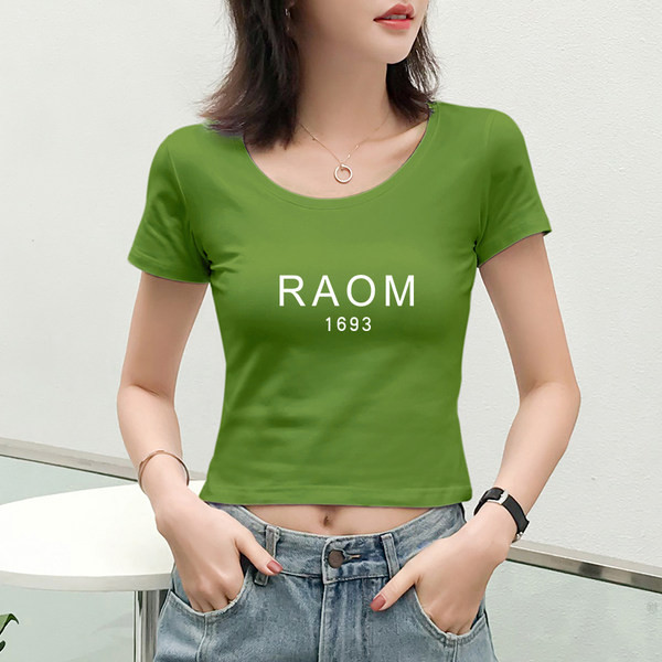 Γυναικείο, κοντό μπλουζάκι με επιγραφή και κοντά μανίκια