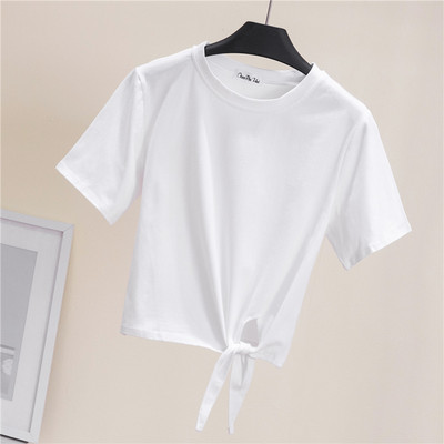 Φαρδύ μπλουζάκι με κορδόνια στη μέση