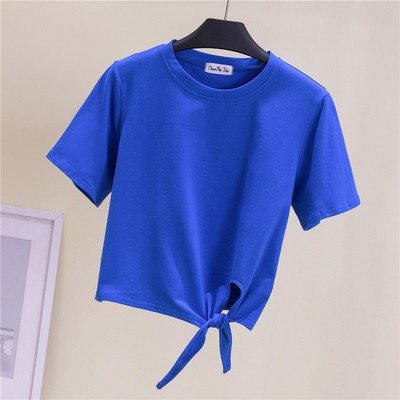 Φαρδύ μπλουζάκι με κορδόνια στη μέση