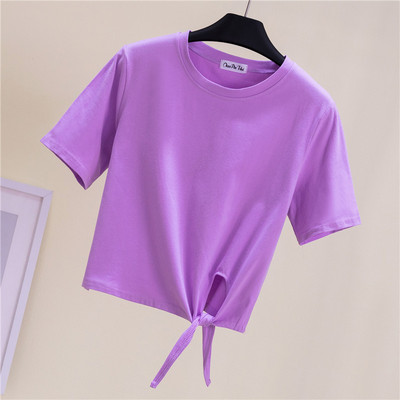 Φαρδύ μπλουζάκι με κορδόνια στη μέση