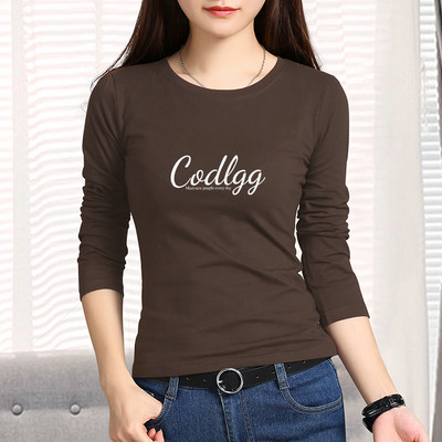 Ženska moderna bluza s natpisom i ovalnim izrezom u različitim bojama