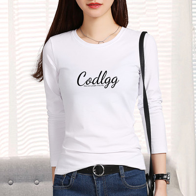 Ženska moderna bluza s natpisom i ovalnim izrezom u različitim bojama