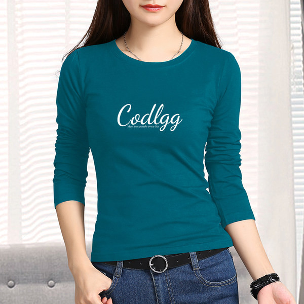 Ženska moderna bluza s natpisom i ovalnim izrezom u različitim bojama