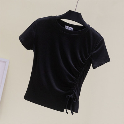 Κοντή μπλούζα με κορδόνια