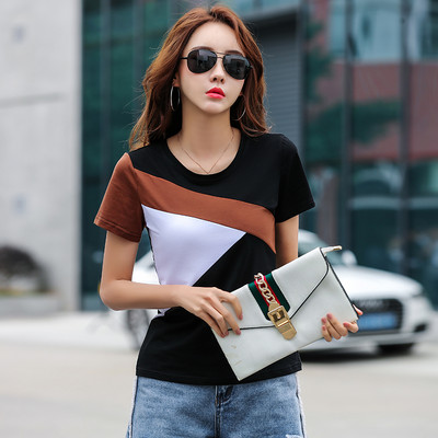 Γυναικεία μπλούζα νέο μοντέλο με κοντά μανίκια σε δύο χρώματα