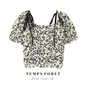 Καλοκαιρινή γυναικεία μπλούζα με μανίκια και κορδόνια- κοντό μοντέλο