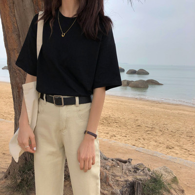 Casual μπλούζα με μακριά και κοντά μανίκια - κλασικό γιακά