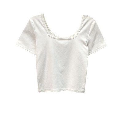 Γυναικείο απλό μπλουζάκι με τετράγωνο ντεκολτέ